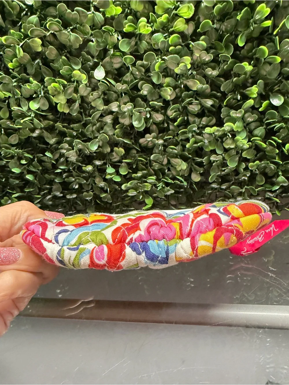Vera Bradley Pink Multicolor Quilted Cosmetic Coin Pouch